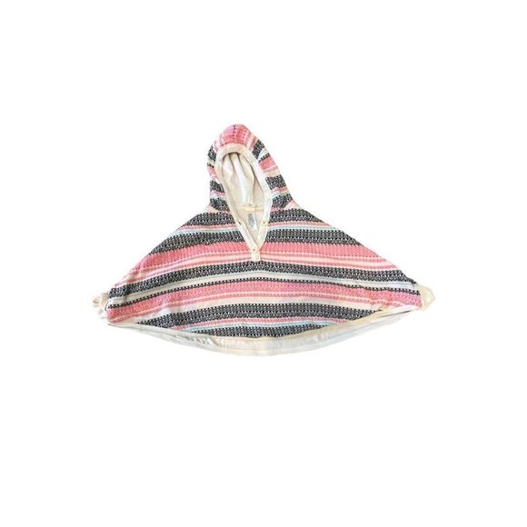 Tucker + Tate Girls’ Cotton Striped Poncho - Size 12-24 Months - Picture 2 of 7